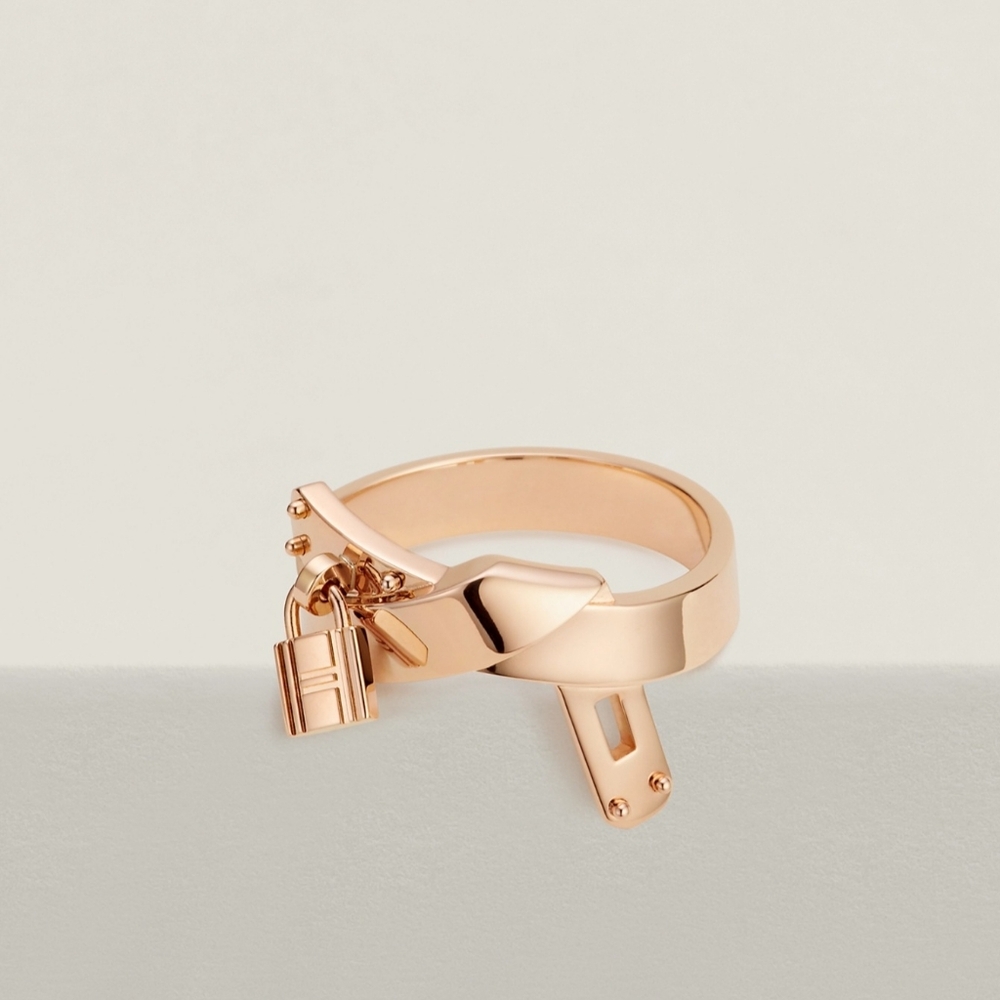 Hermès Kelly Gavroche Rose Gold RingSize 52